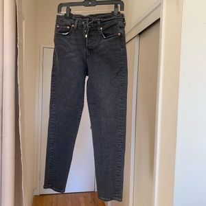 Levi’s wedgie washed black denim deedee straight